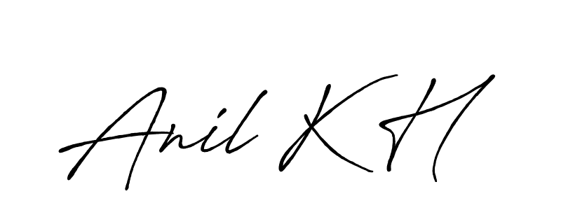 Also we have Anil K H name is the best signature style. Create professional handwritten signature collection using Antro_Vectra_Bolder autograph style. Anil K H signature style 7 images and pictures png