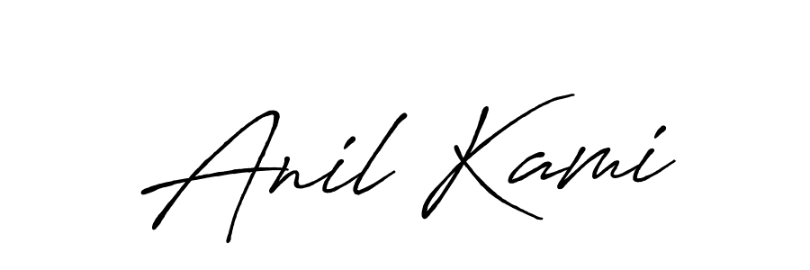 Use a signature maker to create a handwritten signature online. With this signature software, you can design (Antro_Vectra_Bolder) your own signature for name Anil Kami. Anil Kami signature style 7 images and pictures png