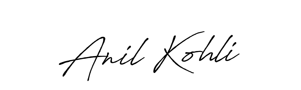 Create a beautiful signature design for name Anil Kohli. With this signature (Antro_Vectra_Bolder) fonts, you can make a handwritten signature for free. Anil Kohli signature style 7 images and pictures png