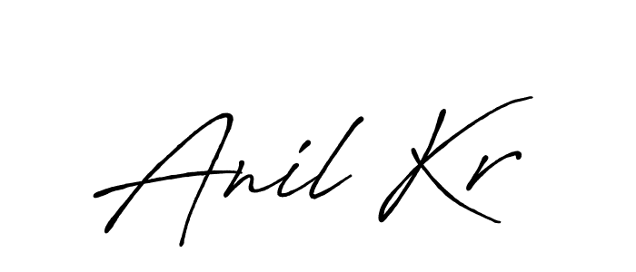 How to make Anil Kr name signature. Use Antro_Vectra_Bolder style for creating short signs online. This is the latest handwritten sign. Anil Kr signature style 7 images and pictures png