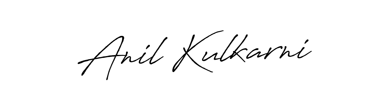 Make a beautiful signature design for name Anil Kulkarni. With this signature (Antro_Vectra_Bolder) style, you can create a handwritten signature for free. Anil Kulkarni signature style 7 images and pictures png