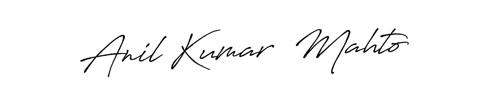 This is the best signature style for the Anil Kumar  Mahto name. Also you like these signature font (Antro_Vectra_Bolder). Mix name signature. Anil Kumar  Mahto signature style 7 images and pictures png