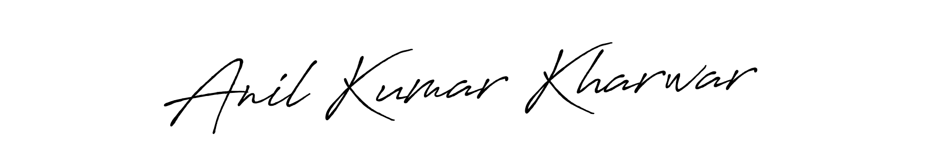 The best way (Antro_Vectra_Bolder) to make a short signature is to pick only two or three words in your name. The name Anil Kumar Kharwar include a total of six letters. For converting this name. Anil Kumar Kharwar signature style 7 images and pictures png