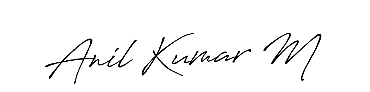 How to make Anil Kumar M signature? Antro_Vectra_Bolder is a professional autograph style. Create handwritten signature for Anil Kumar M name. Anil Kumar M signature style 7 images and pictures png