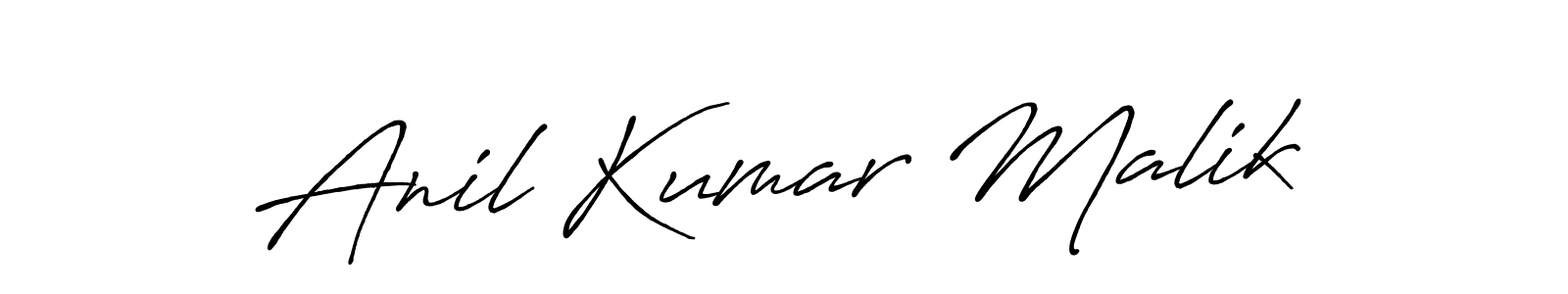 Make a beautiful signature design for name Anil Kumar Malik. With this signature (Antro_Vectra_Bolder) style, you can create a handwritten signature for free. Anil Kumar Malik signature style 7 images and pictures png