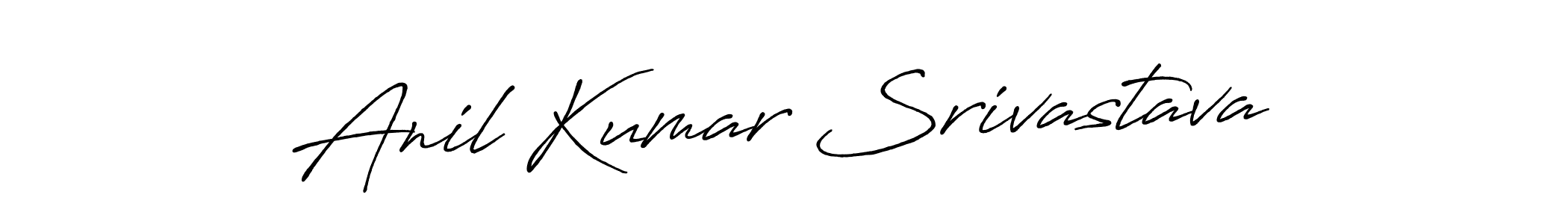 Make a beautiful signature design for name Anil Kumar Srivastava. With this signature (Antro_Vectra_Bolder) style, you can create a handwritten signature for free. Anil Kumar Srivastava signature style 7 images and pictures png