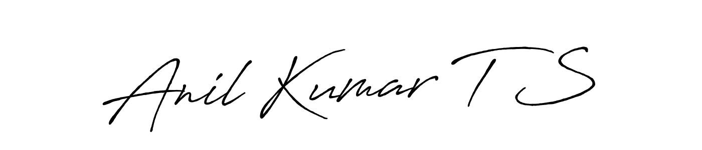 Make a beautiful signature design for name Anil Kumar T S. With this signature (Antro_Vectra_Bolder) style, you can create a handwritten signature for free. Anil Kumar T S signature style 7 images and pictures png