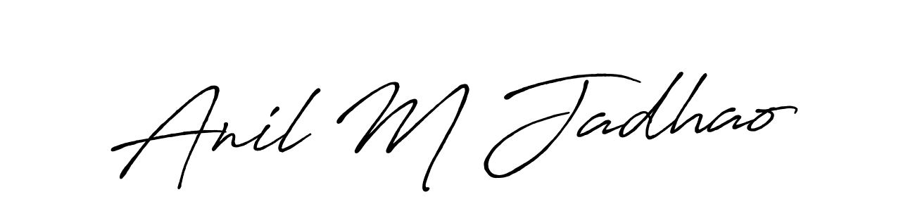 if you are searching for the best signature style for your name Anil M Jadhao. so please give up your signature search. here we have designed multiple signature styles  using Antro_Vectra_Bolder. Anil M Jadhao signature style 7 images and pictures png