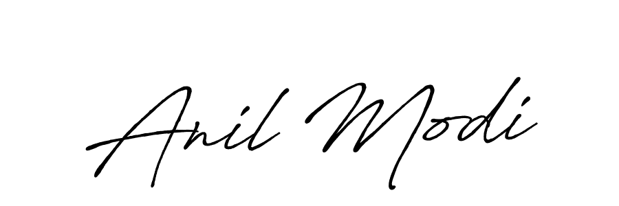 Make a beautiful signature design for name Anil Modi. With this signature (Antro_Vectra_Bolder) style, you can create a handwritten signature for free. Anil Modi signature style 7 images and pictures png