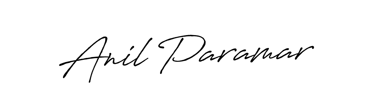 Also we have Anil Paramar name is the best signature style. Create professional handwritten signature collection using Antro_Vectra_Bolder autograph style. Anil Paramar signature style 7 images and pictures png