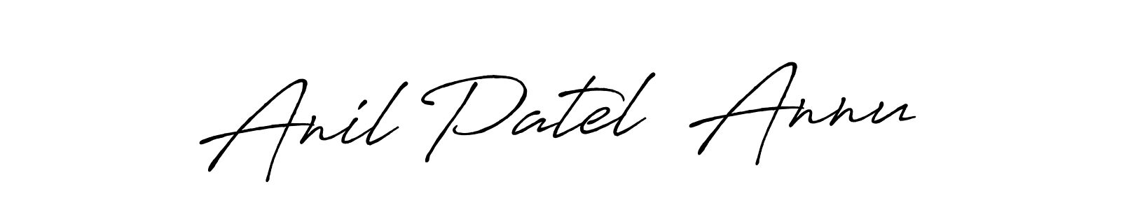 Create a beautiful signature design for name Anil Patel  Annu. With this signature (Antro_Vectra_Bolder) fonts, you can make a handwritten signature for free. Anil Patel  Annu signature style 7 images and pictures png