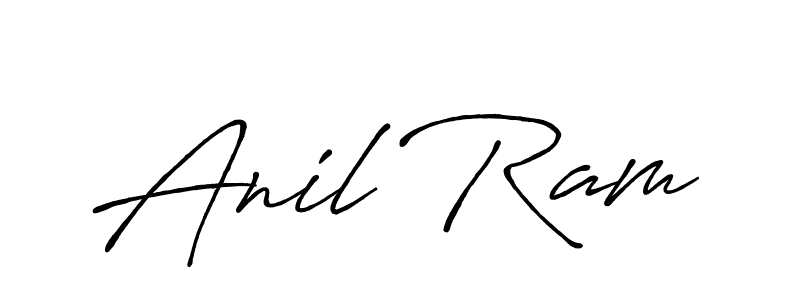 How to make Anil Ram name signature. Use Antro_Vectra_Bolder style for creating short signs online. This is the latest handwritten sign. Anil Ram signature style 7 images and pictures png