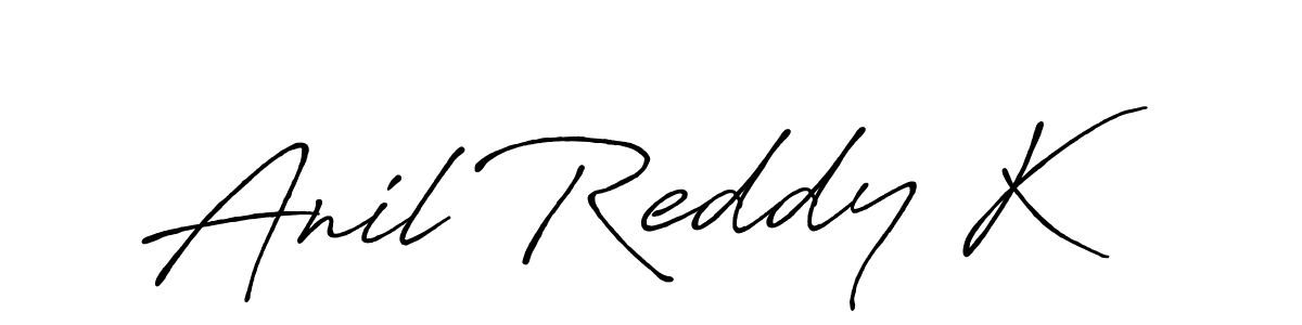 Make a beautiful signature design for name Anil Reddy K. With this signature (Antro_Vectra_Bolder) style, you can create a handwritten signature for free. Anil Reddy K signature style 7 images and pictures png