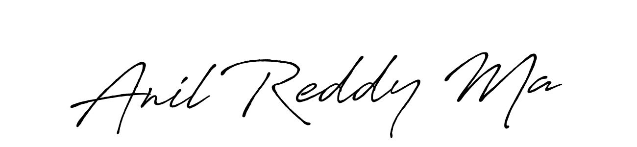 How to make Anil Reddy Ma name signature. Use Antro_Vectra_Bolder style for creating short signs online. This is the latest handwritten sign. Anil Reddy Ma signature style 7 images and pictures png