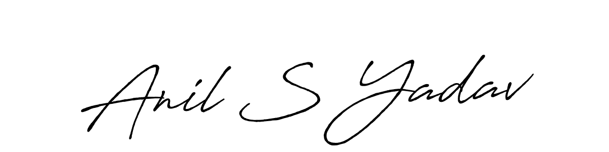 The best way (Antro_Vectra_Bolder) to make a short signature is to pick only two or three words in your name. The name Anil S Yadav include a total of six letters. For converting this name. Anil S Yadav signature style 7 images and pictures png