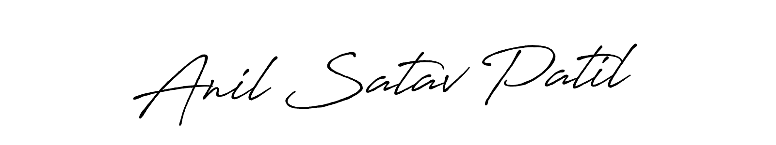 Create a beautiful signature design for name Anil Satav Patil. With this signature (Antro_Vectra_Bolder) fonts, you can make a handwritten signature for free. Anil Satav Patil signature style 7 images and pictures png