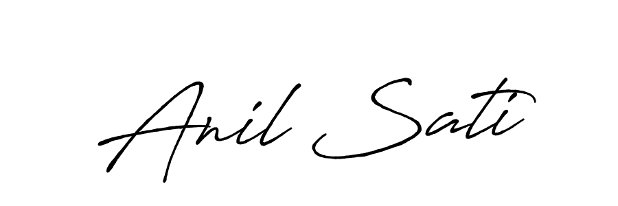 Make a beautiful signature design for name Anil Sati. With this signature (Antro_Vectra_Bolder) style, you can create a handwritten signature for free. Anil Sati signature style 7 images and pictures png