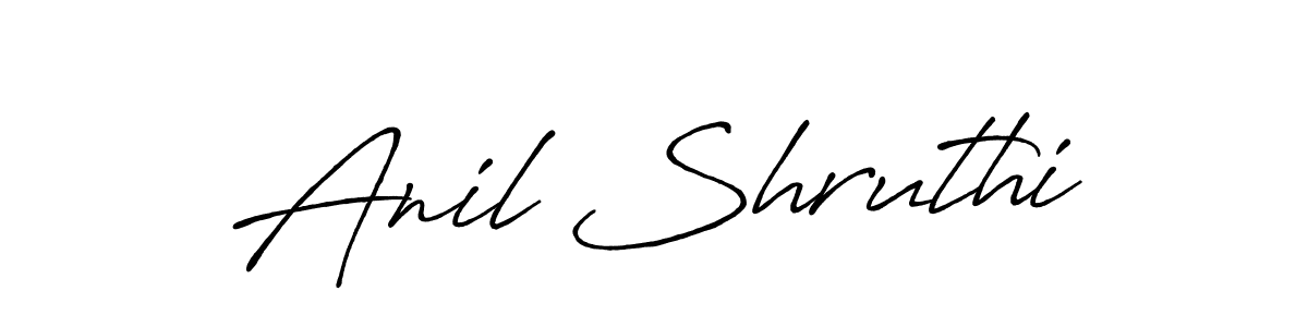 Make a beautiful signature design for name Anil Shruthi. Use this online signature maker to create a handwritten signature for free. Anil Shruthi signature style 7 images and pictures png