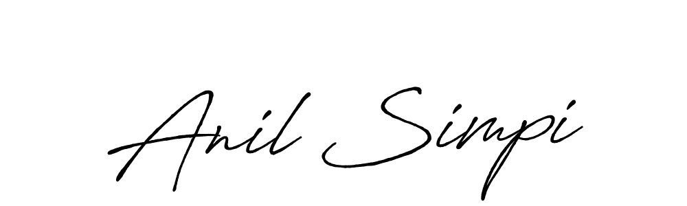 Antro_Vectra_Bolder is a professional signature style that is perfect for those who want to add a touch of class to their signature. It is also a great choice for those who want to make their signature more unique. Get Anil Simpi name to fancy signature for free. Anil Simpi signature style 7 images and pictures png