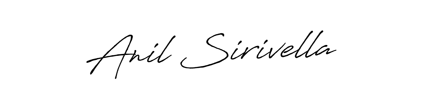 Create a beautiful signature design for name Anil Sirivella. With this signature (Antro_Vectra_Bolder) fonts, you can make a handwritten signature for free. Anil Sirivella signature style 7 images and pictures png