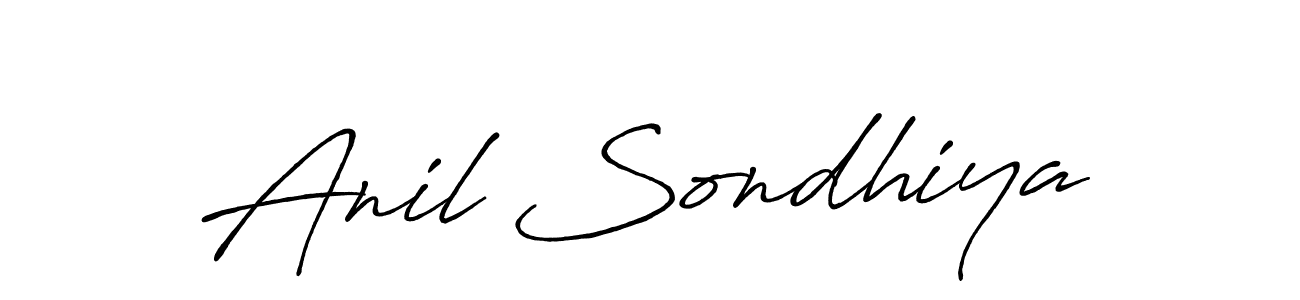 Make a beautiful signature design for name Anil Sondhiya. With this signature (Antro_Vectra_Bolder) style, you can create a handwritten signature for free. Anil Sondhiya signature style 7 images and pictures png