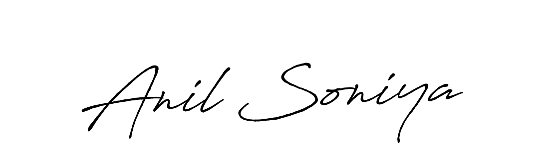 Also we have Anil Soniya name is the best signature style. Create professional handwritten signature collection using Antro_Vectra_Bolder autograph style. Anil Soniya signature style 7 images and pictures png