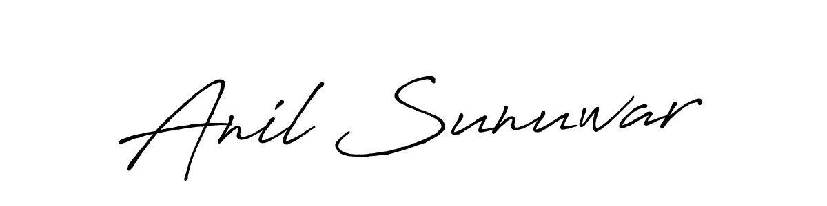 Make a beautiful signature design for name Anil Sunuwar. With this signature (Antro_Vectra_Bolder) style, you can create a handwritten signature for free. Anil Sunuwar signature style 7 images and pictures png