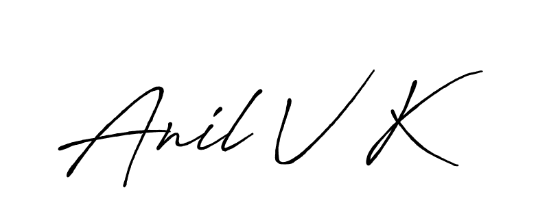 if you are searching for the best signature style for your name Anil V K. so please give up your signature search. here we have designed multiple signature styles  using Antro_Vectra_Bolder. Anil V K signature style 7 images and pictures png