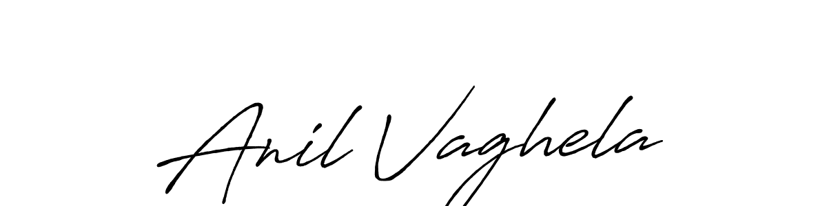 Use a signature maker to create a handwritten signature online. With this signature software, you can design (Antro_Vectra_Bolder) your own signature for name Anil Vaghela. Anil Vaghela signature style 7 images and pictures png