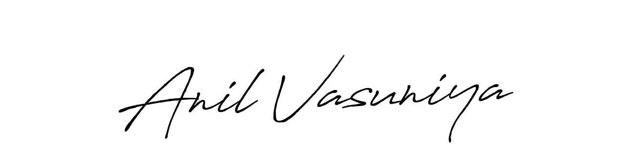 Also we have Anil Vasuniya name is the best signature style. Create professional handwritten signature collection using Antro_Vectra_Bolder autograph style. Anil Vasuniya signature style 7 images and pictures png