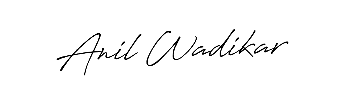Create a beautiful signature design for name Anil Wadikar. With this signature (Antro_Vectra_Bolder) fonts, you can make a handwritten signature for free. Anil Wadikar signature style 7 images and pictures png