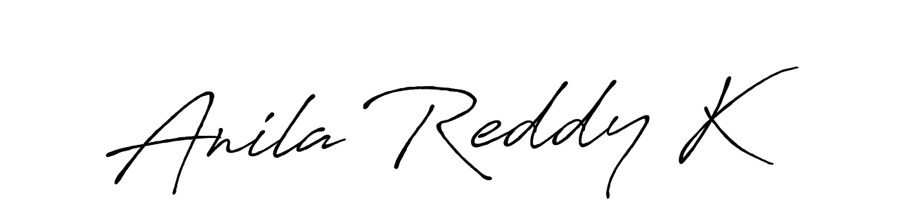 How to make Anila Reddy K signature? Antro_Vectra_Bolder is a professional autograph style. Create handwritten signature for Anila Reddy K name. Anila Reddy K signature style 7 images and pictures png