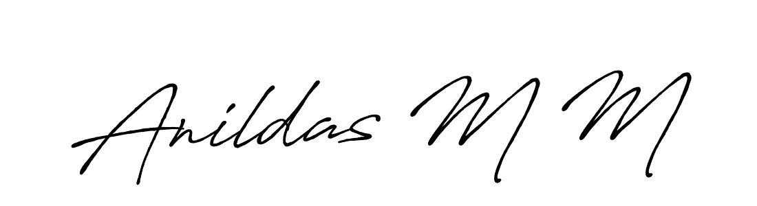 if you are searching for the best signature style for your name Anildas M M. so please give up your signature search. here we have designed multiple signature styles  using Antro_Vectra_Bolder. Anildas M M signature style 7 images and pictures png