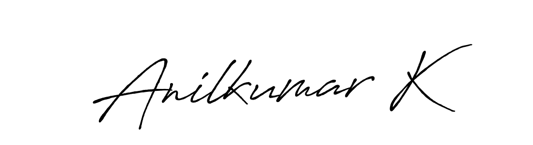 Similarly Antro_Vectra_Bolder is the best handwritten signature design. Signature creator online .You can use it as an online autograph creator for name Anilkumar K. Anilkumar K signature style 7 images and pictures png