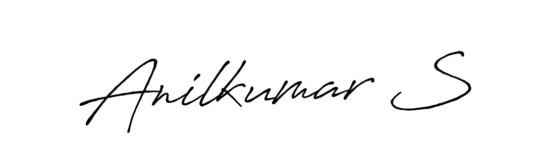 How to make Anilkumar S name signature. Use Antro_Vectra_Bolder style for creating short signs online. This is the latest handwritten sign. Anilkumar S signature style 7 images and pictures png