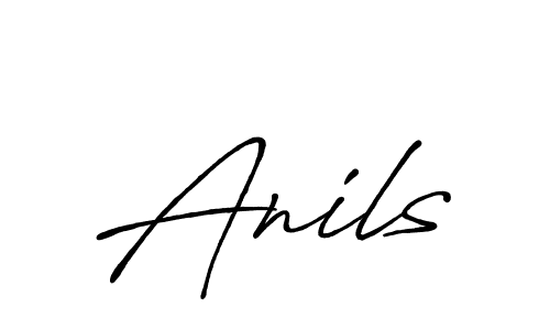 Also we have Anils name is the best signature style. Create professional handwritten signature collection using Antro_Vectra_Bolder autograph style. Anils signature style 7 images and pictures png