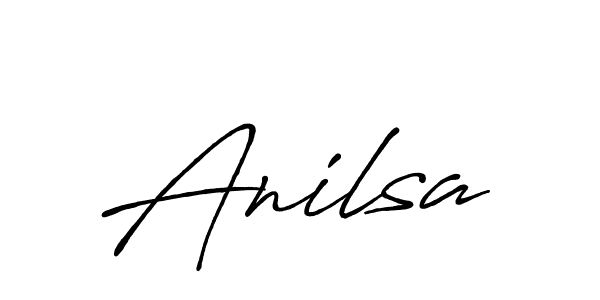 Use a signature maker to create a handwritten signature online. With this signature software, you can design (Antro_Vectra_Bolder) your own signature for name Anilsa. Anilsa signature style 7 images and pictures png