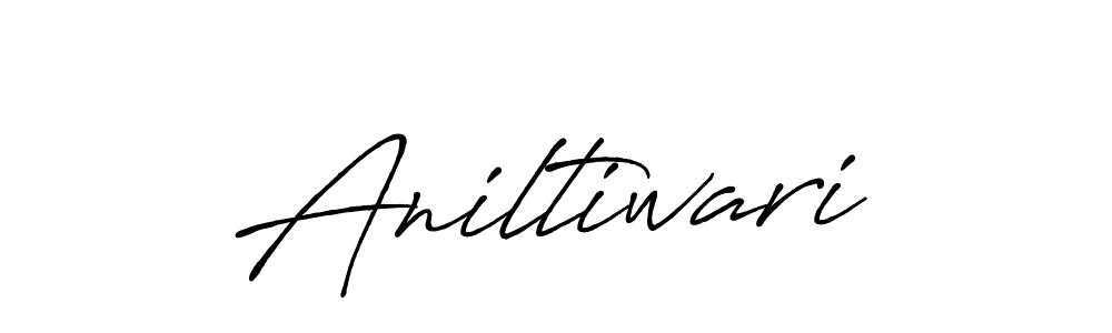 Make a beautiful signature design for name Aniltiwari. With this signature (Antro_Vectra_Bolder) style, you can create a handwritten signature for free. Aniltiwari signature style 7 images and pictures png