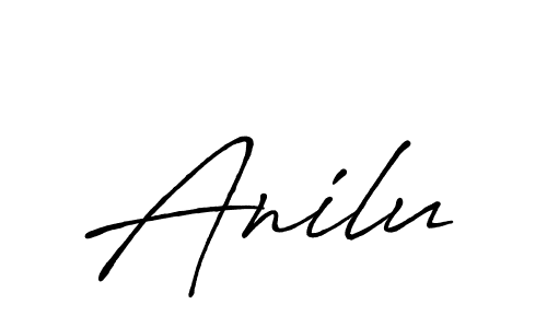 Anilu stylish signature style. Best Handwritten Sign (Antro_Vectra_Bolder) for my name. Handwritten Signature Collection Ideas for my name Anilu. Anilu signature style 7 images and pictures png