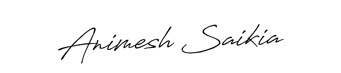 How to make Animesh Saikia name signature. Use Antro_Vectra_Bolder style for creating short signs online. This is the latest handwritten sign. Animesh Saikia signature style 7 images and pictures png