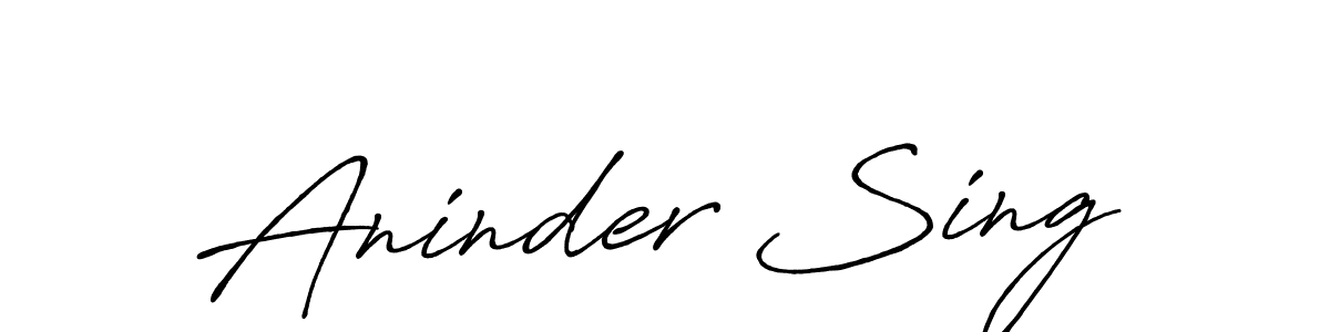 Here are the top 10 professional signature styles for the name Aninder Sing. These are the best autograph styles you can use for your name. Aninder Sing signature style 7 images and pictures png