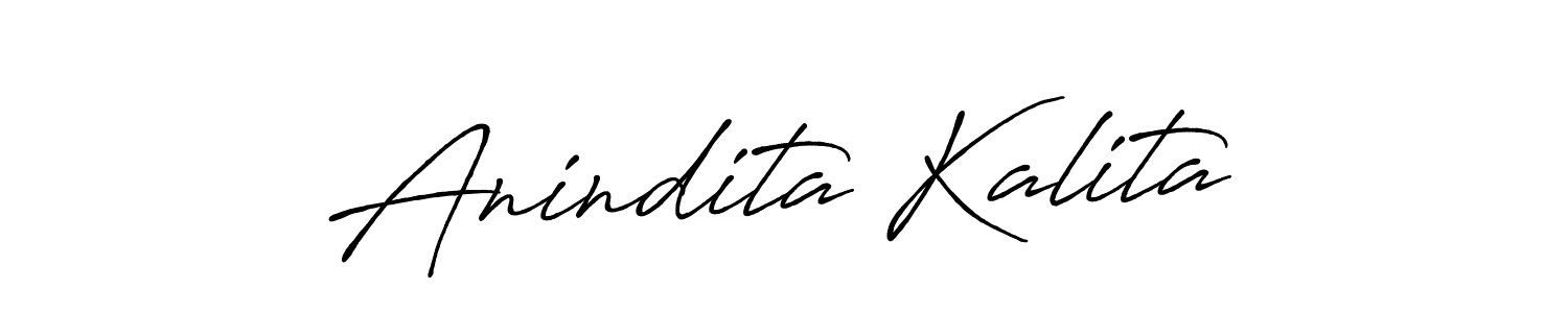 How to make Anindita Kalita name signature. Use Antro_Vectra_Bolder style for creating short signs online. This is the latest handwritten sign. Anindita Kalita signature style 7 images and pictures png
