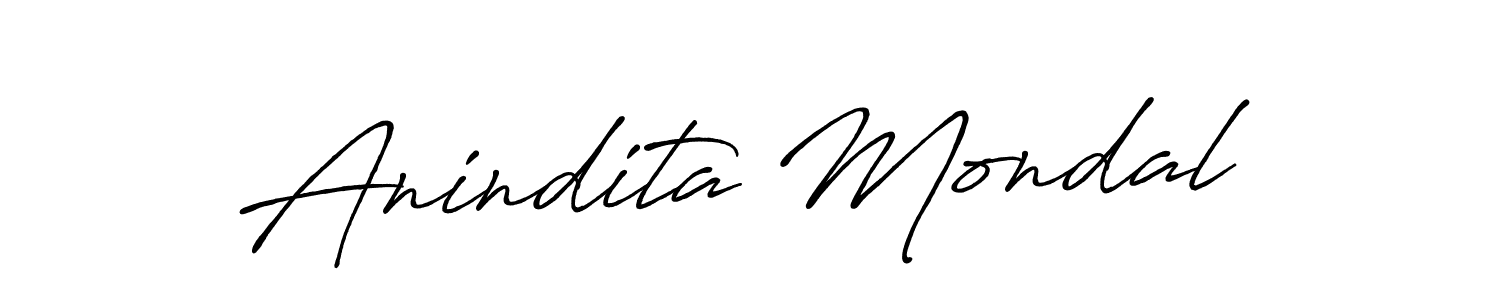 Make a beautiful signature design for name Anindita Mondal. With this signature (Antro_Vectra_Bolder) style, you can create a handwritten signature for free. Anindita Mondal signature style 7 images and pictures png