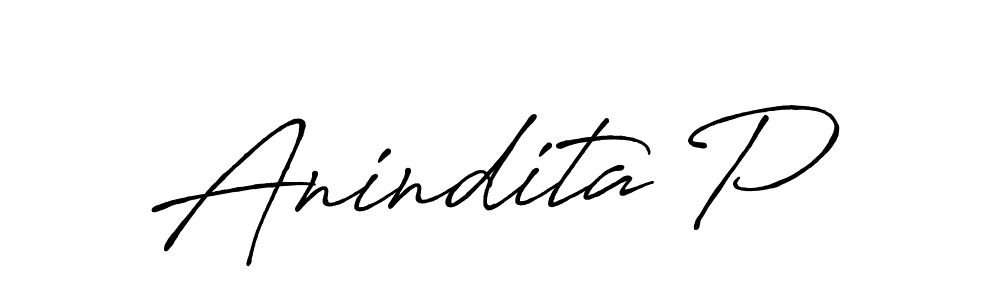 It looks lik you need a new signature style for name Anindita P. Design unique handwritten (Antro_Vectra_Bolder) signature with our free signature maker in just a few clicks. Anindita P signature style 7 images and pictures png