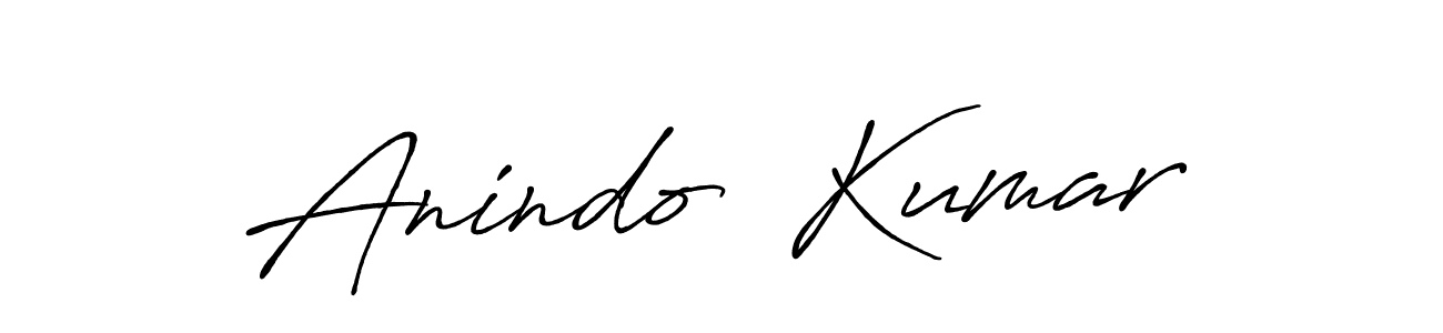 Make a beautiful signature design for name Anindo  Kumar. With this signature (Antro_Vectra_Bolder) style, you can create a handwritten signature for free. Anindo  Kumar signature style 7 images and pictures png