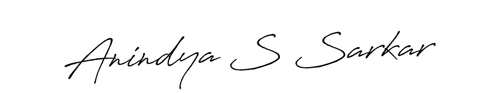 Also we have Anindya S Sarkar name is the best signature style. Create professional handwritten signature collection using Antro_Vectra_Bolder autograph style. Anindya S Sarkar signature style 7 images and pictures png
