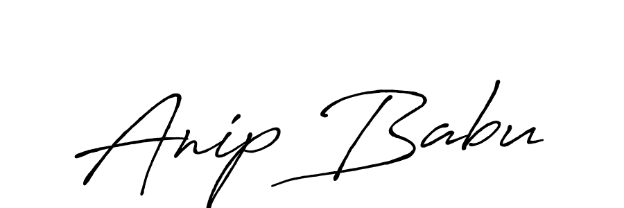 Anip Babu stylish signature style. Best Handwritten Sign (Antro_Vectra_Bolder) for my name. Handwritten Signature Collection Ideas for my name Anip Babu. Anip Babu signature style 7 images and pictures png