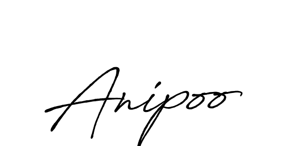 Make a beautiful signature design for name Anipoo. With this signature (Antro_Vectra_Bolder) style, you can create a handwritten signature for free. Anipoo signature style 7 images and pictures png