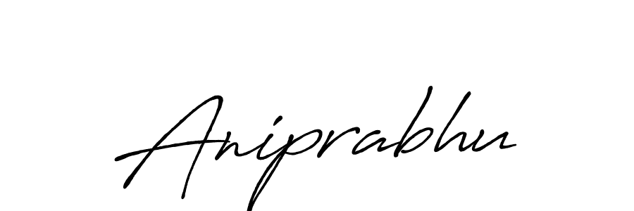 How to make Aniprabhu name signature. Use Antro_Vectra_Bolder style for creating short signs online. This is the latest handwritten sign. Aniprabhu signature style 7 images and pictures png