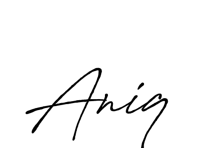 Similarly Antro_Vectra_Bolder is the best handwritten signature design. Signature creator online .You can use it as an online autograph creator for name Aniq. Aniq signature style 7 images and pictures png